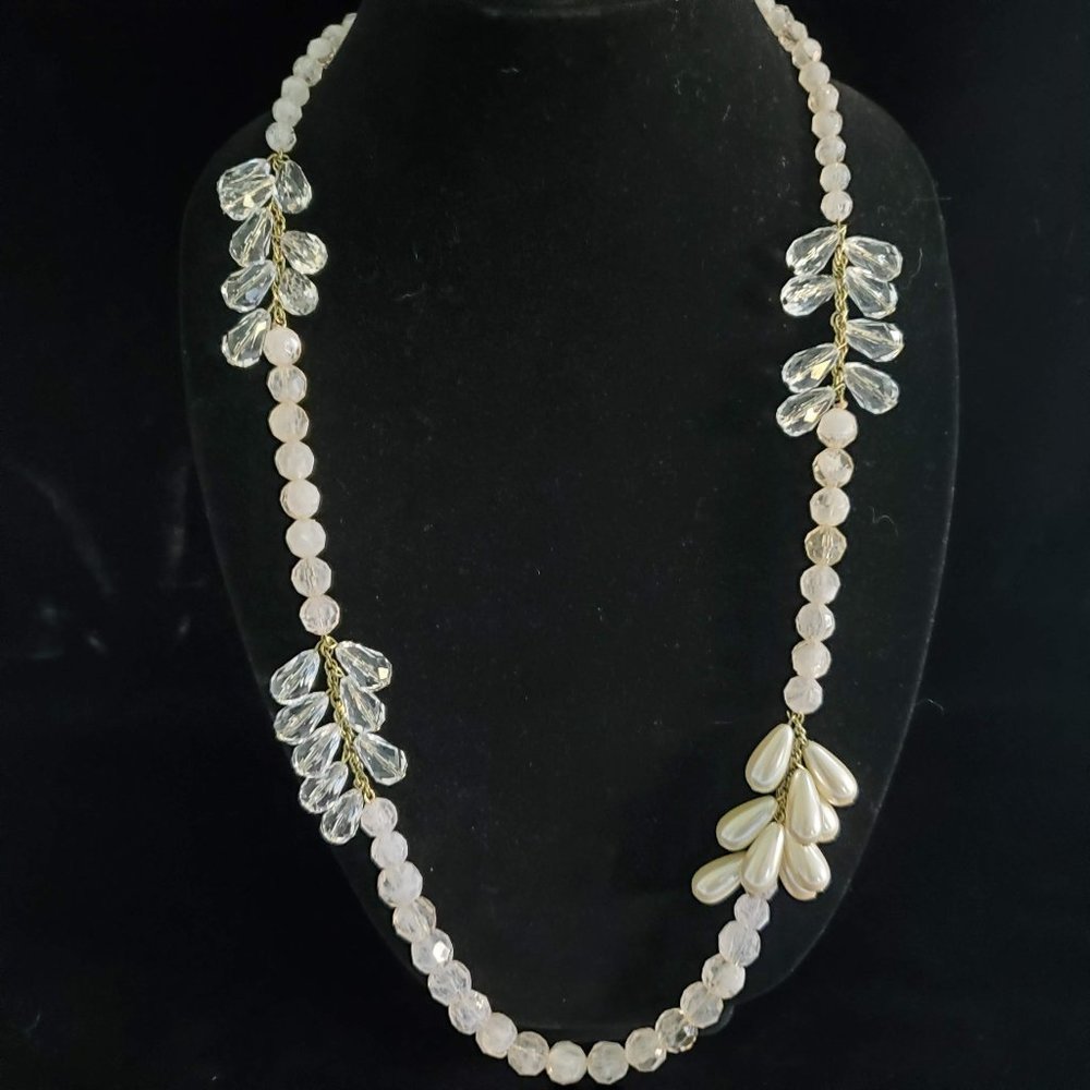 Lydell NYC Crystal & Faux Pearl Necklace